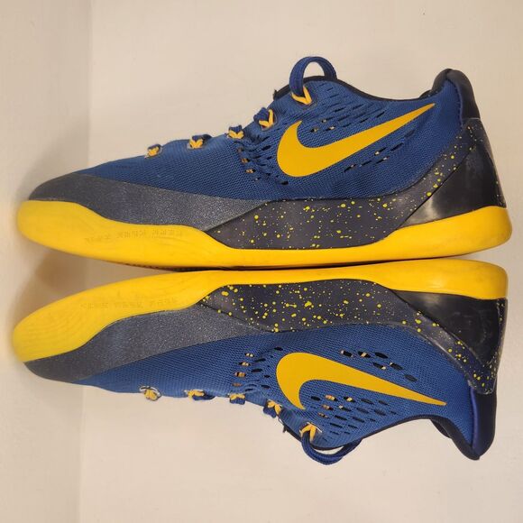Nike Kobe 9 EM Low Gym Blue Sneakers Tennis Shoes Gold 653593401 - Picture 9 of 10